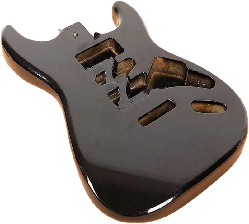 JD.Moon Electric Guitar Body for Fender Strat Guitar Accessory DIY Poplar Wood HSH Guitar Body Black Glossy - Image 1